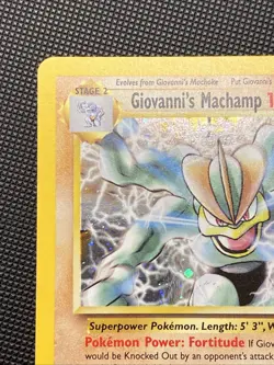 Giovanni's Machamp 6/132 Gym Challenge Holo Pokemon - Image 3