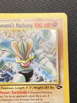 Giovanni's Machamp 6/132 Gym Challenge Holo Pokemon - Image 4