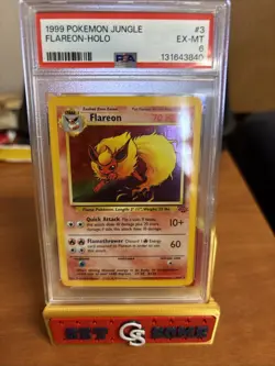 FLAREON 1999 POKEMON JUNGLE HOLO RARE 3/64 PSA 6 - Image 1