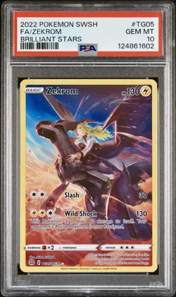PSA 10 Zekrom TG05/TG30 Brilliant Stars Pokemon Gem Mint - Image 1
