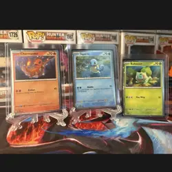 Pokemon TCG Pokemon GO Charmander Squirtle Bulbasaur Mewtwo Promo Lot (4) - Image 1