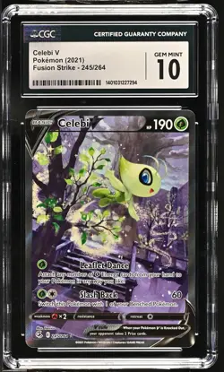 Pokemon TCG Celebi V Fusion Strike Ultra Rare 245/264 Ultra Rare CGC 10 - Image 1
