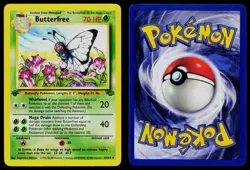 BUTTERFREE 33/64 UNCOMMON JUNGLE POKEMON 1ST EDITION LP - Image 3