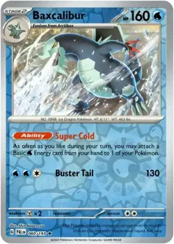 Baxcalibur - 060/193 - Pokemon TCG Paldea Evolved - LP - Reverse Holo Rare - Image 1