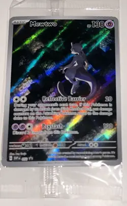 Pokemon Mewtwo SVP 052 Black Star Promo Scarlet & Violet 151 Sealed Promo TCG NM - Image 1