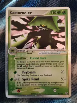 Pokemon TCG Cacturne EX 91/106 Emerald Holo Ultra Rare Nintendo Vintage - Image 1