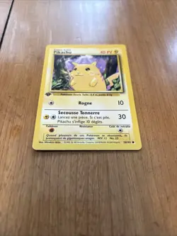 1st Edition Pikachu French 58/102 Pokemon TCG Never Played Pokemon de base - Image 3