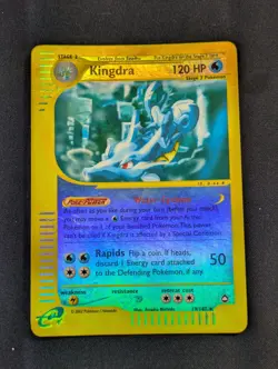 Pokemon TCG Kingdra 019/147 Aquapolis Reverse Holo, Vintage, MP! - Image 1