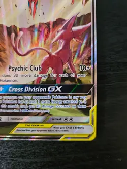Espeon & Deoxys GX SM240 NM (See Pics) 2020 Pokemon Sun & Moon Tag Team Promo - Image 5