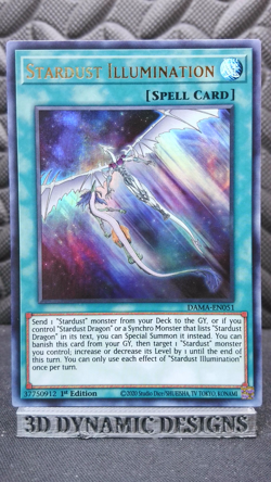 | Yugioh Stardust Illumination DAMA-EN051 Ultra Rare Dawn Of Majesty NM 🔥 | - Image 1