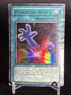 Yugioh Premature Burial PSV-037 Ultra Rare Original Print MP - Image 1
