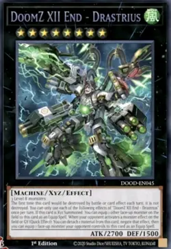 Yugioh DoomZ XII End - Drastrius DOOD-EN045 1st Edition Secret Rare NM Presale - Image 1