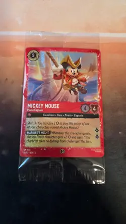 Mickey Mouse - Pirate Captain 18 Disney Lorcana Promo Cards Holo Sealed - Image 1