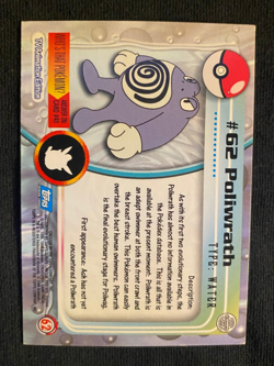 Poliwrath #62 Topps TV Animation Edition Blue Label Pokemon Card (MP) - Image 2