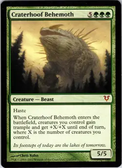 Craterhoof Behemoth 172 Mythic Avacyn Restored Magic: The Gathering MP - Image 1