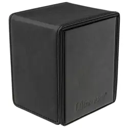 Ultra Pro Deck Box VIVID Alcove Flip: BLACK mtg Magic Pokemon - Image 1