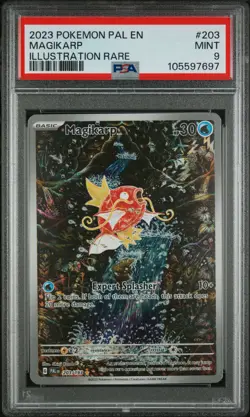 2023 POKEMON PAL EN-PALDEA EVOLVED ILLUSTRATION RARE #203 MAGIKARP PSA 9 - Image 1