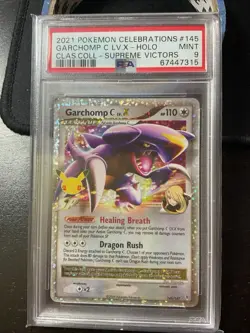2021 Pokemon #145 Garchomp c lv.x Holo Celebrations PSA 9 AH - Image 1