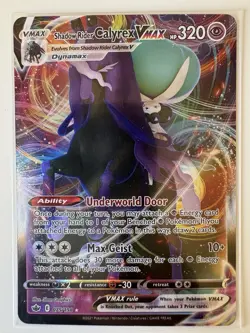 Pokemon TCG Chilling Reign Shadow Rider Calyrex VMAX 75/198 Ultra Rare Holo NM - Image 2