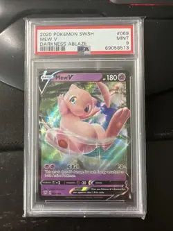 Pokemon TCG Mew V Darkness Ablaze 069/189 Regular Ultra Rare PSA 9 V - Image 1