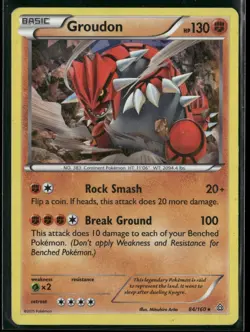 Groudon (XY Primal Clash) 84/160 Holo Holo Rare Pokemon Holo DMG - Image 1