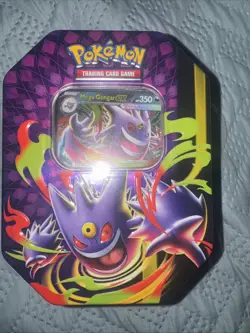 Pokemon TCG Mega Moonlit Tin Mega Gengar ex Promo Metal Tin - Image 1