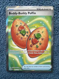 Buddy-Buddy Poffin 167/132 HOLO Ultra Rare Mega Evolution Pokemon NM - Image 1
