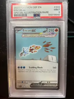 2023 POKEMON OBF EN - EISCUE EX #222 - SPECIAL ILLUSTRATION RARE - PSA 9 AA - Image 1