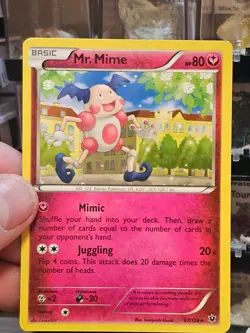 Pokemon XY Fates Collide Mr Mime 67/124 Non Holo Rare Pocket Monster Trading Car - Image 1
