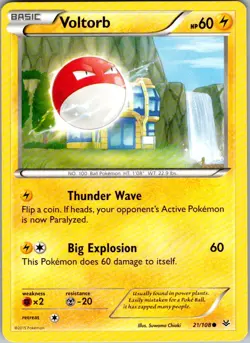 Voltorb Roaring Skies 21/108 Common Pokemon Near Mint - Image 1