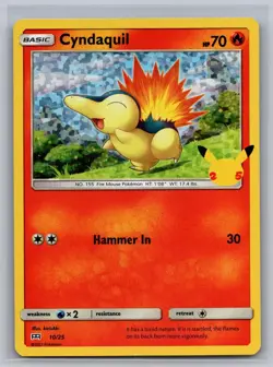 Cyndaquil 010/025 NM McDonald's 25th Anniversary Promos Holo Pokemon - Image 1