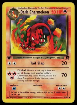 DARK CHARMELEON 32/82 UNCOMMON TEAM ROCKET POKEMON LP - Image 1