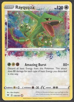 Pokemon TCG Vivid Voltage Rayquaza 138/185 Amazing Rare - Image 1