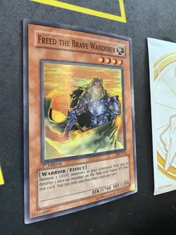 Yu-Gi-Oh Freed the Brave Wanderer IOC-014 1st Edition Super Rare 090💎NM💎 - Image 2