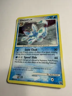 MP Glaceon 5/100 Holo Majestic Dawn Diamond Pearl Pokemon card English - Image 2