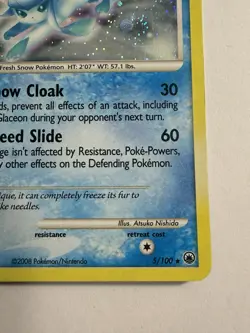 MP Glaceon 5/100 Holo Majestic Dawn Diamond Pearl Pokemon card English - Image 5
