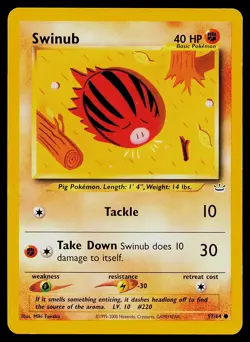 Pokemon Card Swinub 57/64 Neo Revelation Common - Image 1
