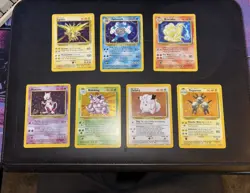 WOTC Pokemon TCG Base Set Unlimited Holo Lot 7 CARDS TOTAL - Image 1