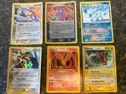 Lot 4 Pokemon Card Lot – Rayquaza, Deoxys, Glaceon, Kabutops & More - Image 1