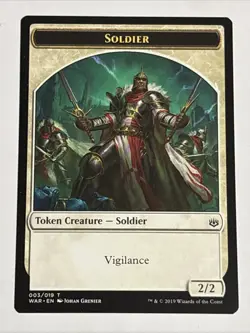 MTG War of the Spark Soldier Token 003/019 NM - Image 1