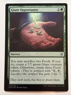 MTG Throne of Eldraine Giant Opportunity Foil 159/269 NM - Image 1