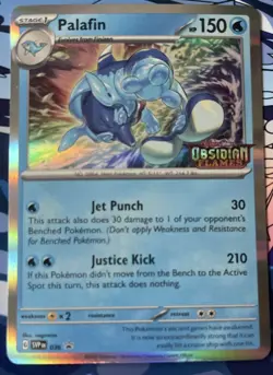 Pokemon Palafin 036 Staff Obsidian Flames Stamped Pre-Release Promo NM Condition - Image 1