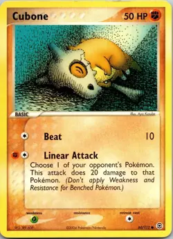 Cubone 60/112 Common FireRed & LeafGreen Pokemon - Image 1