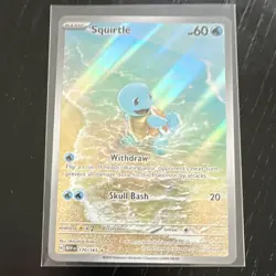 Pokemon TCG Squirtle 170/165 SV 151 Illustration Rare Holo EN 2023 60 HP - Image 1