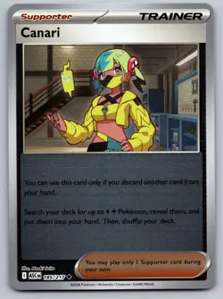 CANARI 185/217 REVERSE HOLO UC POKEMON ASCENDED HEROES NM/M - Image 1
