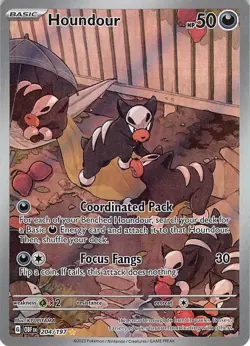 Houndour 204/197 Illustration Rare Obsidian Flames Pokemon Near Mint - Image 1