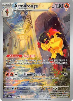 Armarouge 203/198 Illustration Rare Scarlet & Violet Pokemon Near Mint - Image 1