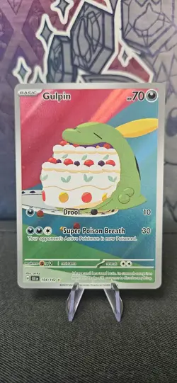 Pokemon TCG Gulpin Holo Illustration Rare SV07: Stellar Crown 154/142 NM - Image 1