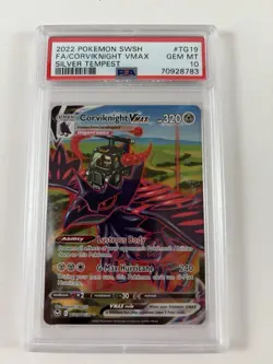 2022 POKEMON SWORD & SHIELD SILVER TEMPEST FULL ART/CORVIKNIGHT VMAX PSA 10 - Image 1