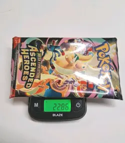 22.86g VERY HEAVY Pokemon TCG Ascended Heroes Booster Pack Factory Sealed USA - Image 1